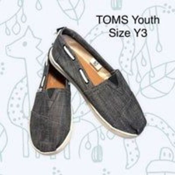 Toms Other - Toms Big Kids Denim Shoes Youth Size Y3
